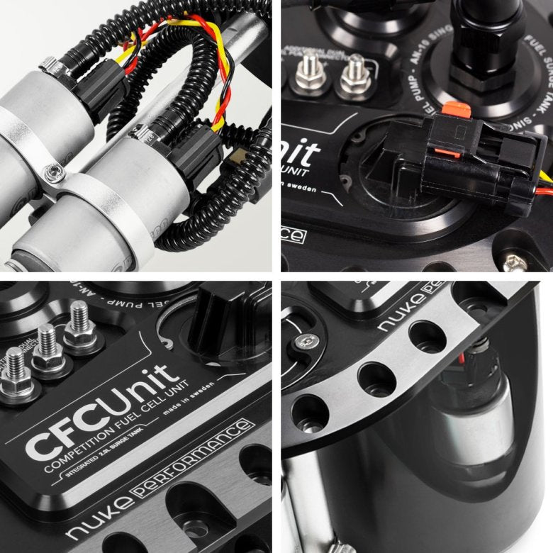 Nuke Performance - CFC Unit for brushless fuel pumps - Competition Fuel Cell Unit, with integrated fuel surge tank