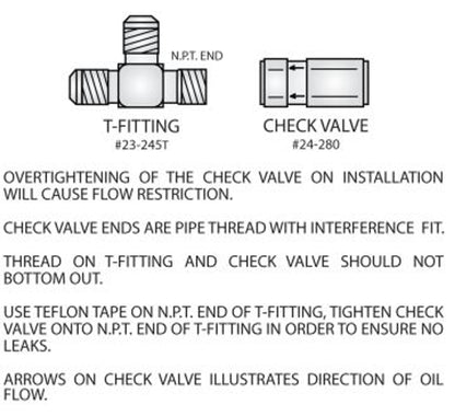Canton - Accusump Check Valve 1/2” NPT