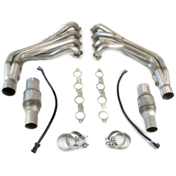 TSP - 2010-2015 Camaro SS & ZL1 2.00" Long Tube Headers, Catted Connection Pipes w/Exhaust Manifold Gaskets - 304 Stainless Steel (25-TSPG5304HC-200)