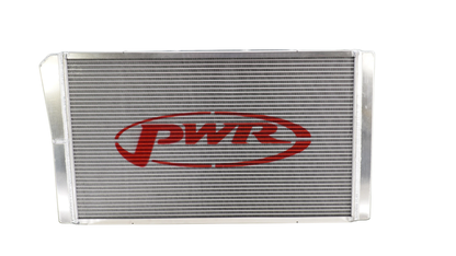 PWR - Radiator Lightweight Troyer Modified 55mm Extruded Tube Double Pass Closed 27.50 x 15"  1-3/4 Outlet