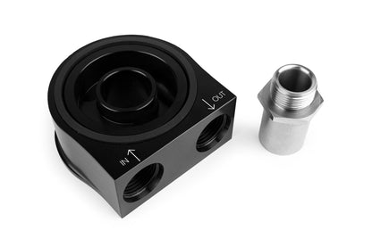 Improved Racing - Oil filter sandwich plate, non-thermostatic, -10AN female ports, filter screw sold separately