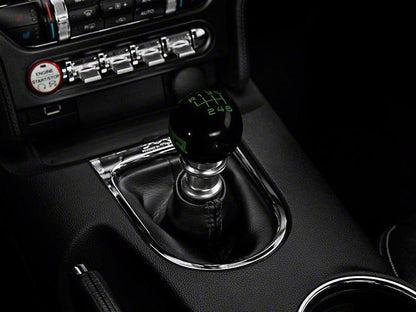 RTR - BLACK SHIFT KNOB - GREEN ENGRAVING (15-23 GT, ECOBOOST, V6)