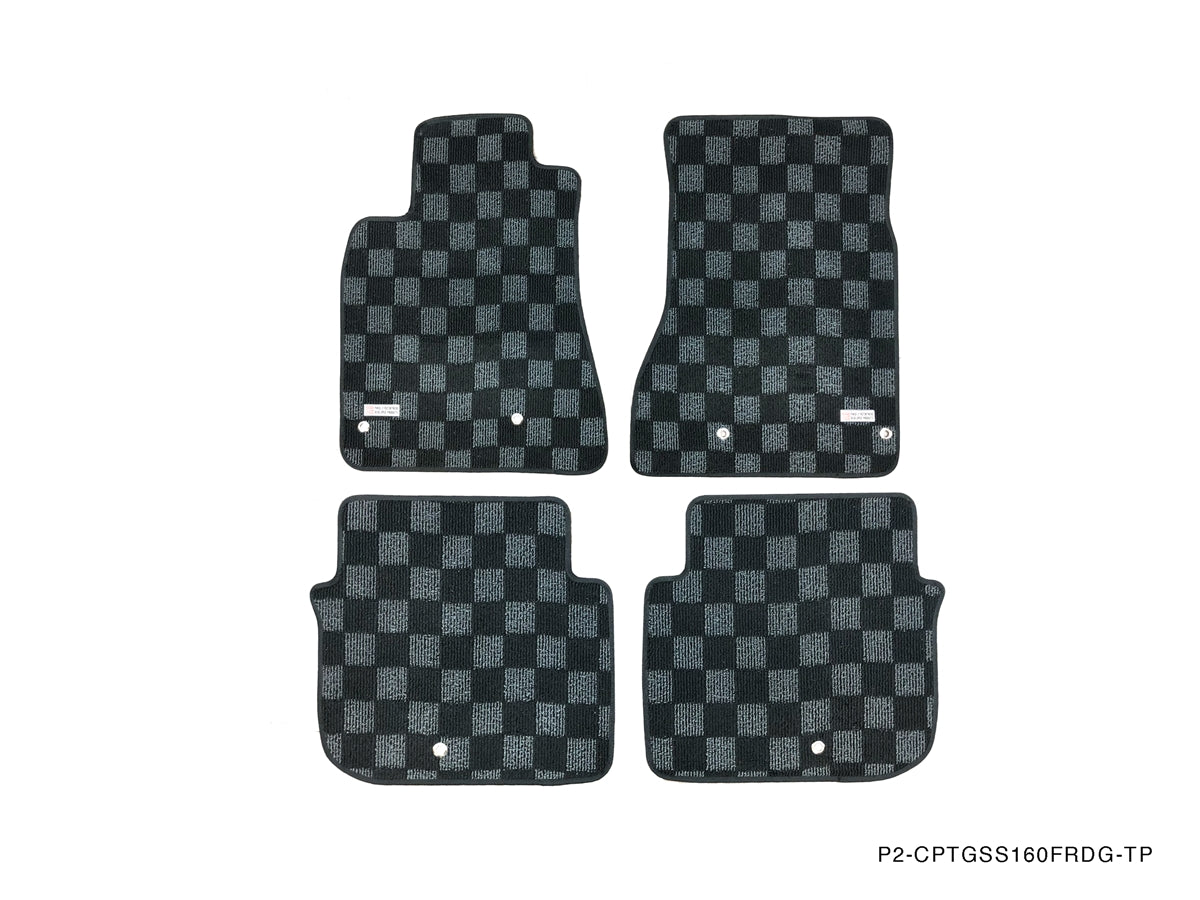 P2M - LEXUS GS300/400 2000-04 FRONT + REAR RACE FLOOR MATS : DARK GREY (P2-CPTGSS160FRDG-TP)