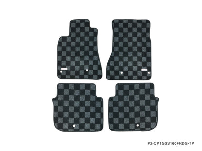 P2M - LEXUS GS300/400 2000-04 FRONT + REAR RACE FLOOR MATS : DARK GREY (P2-CPTGSS160FRDG-TP)