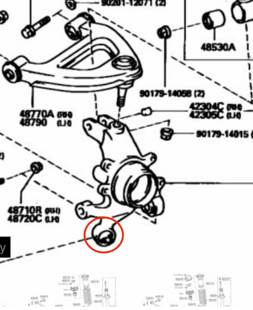 GKTECH - TOYOTA JZX100 REAR KNUCKLE TRACTION ARM SPHERICAL BEARING