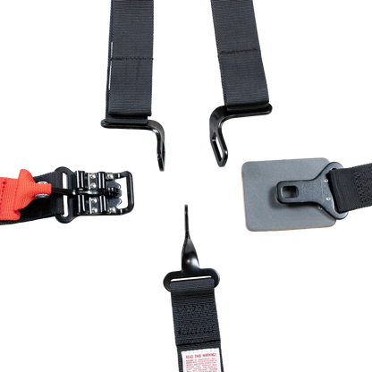 Zamp Race Seat Harness Black 2x2 5 Point Pull Up SFI 16.1
