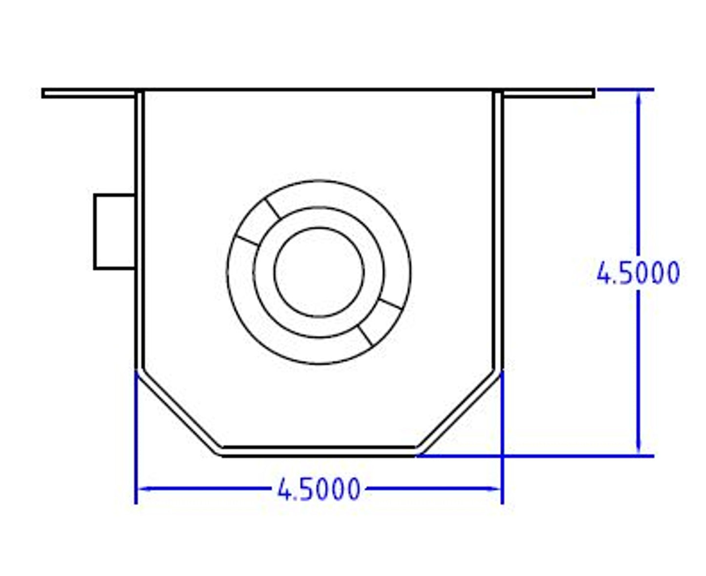 Canton - Tanque de enchimento de expansão de alumínio Universal 1,75 Qt. Estilo chanfrado