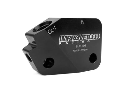 Improved Racing - Oil cooler adapter, low-profile, GM LS series engine, rear sump