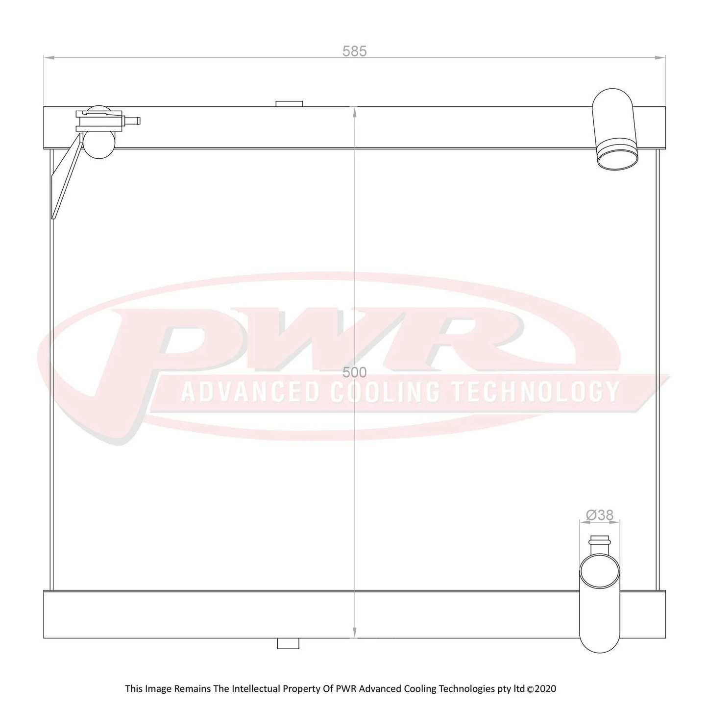 PWR - 42mm Performance Radiator (Mazda RX7 FC Series 5 89-92)
