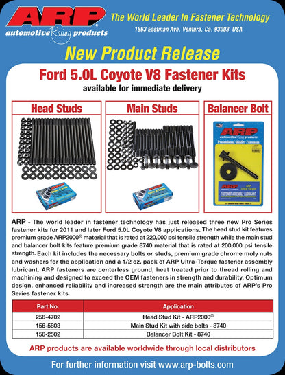 ARP Ford Coyote 5.0L Balancer Bolt Kit