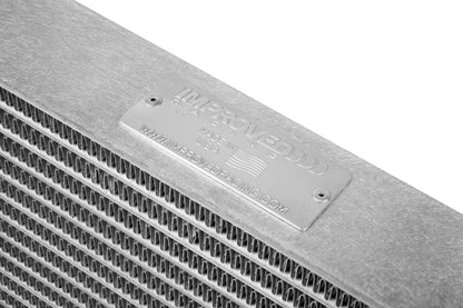 Improved Racing - High efficiency dual-pass oil cooler, 500 series, 21-row, 11.5" x 9.6", -10AN female ORB ports