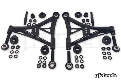 GKTech - V2 240SX/SKYLINE/Z32 BRAÇOS DE CONTROLE INFERIORES TRASEIROS AJUSTÁVEIS (TRASEIRO-LCAX)