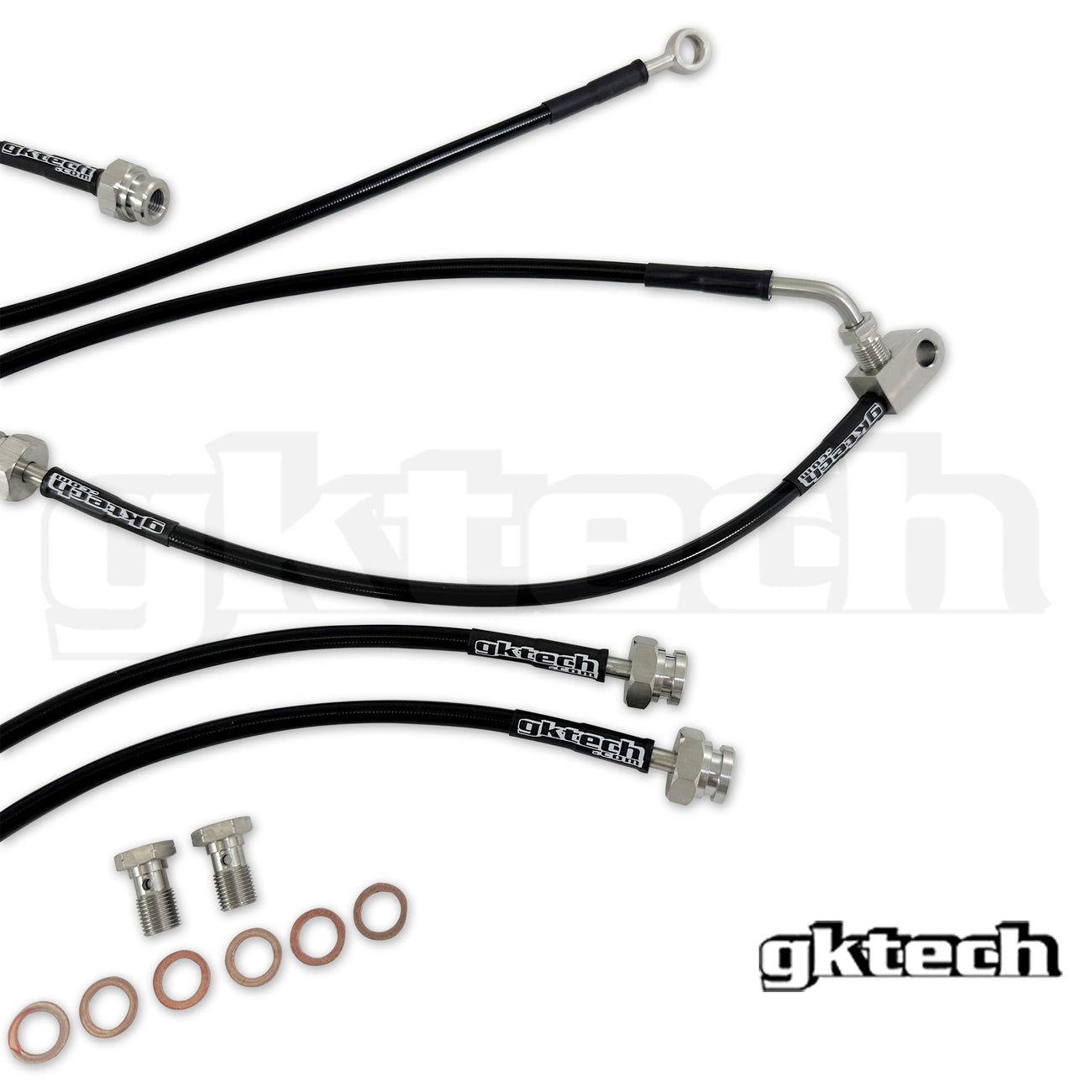 GKTech - Z33 350Z CONJUNTO DE LINHA DE FREIO TRANÇADA (DIANTEIRA E TRASEIRA) (Z33X-BRKE)