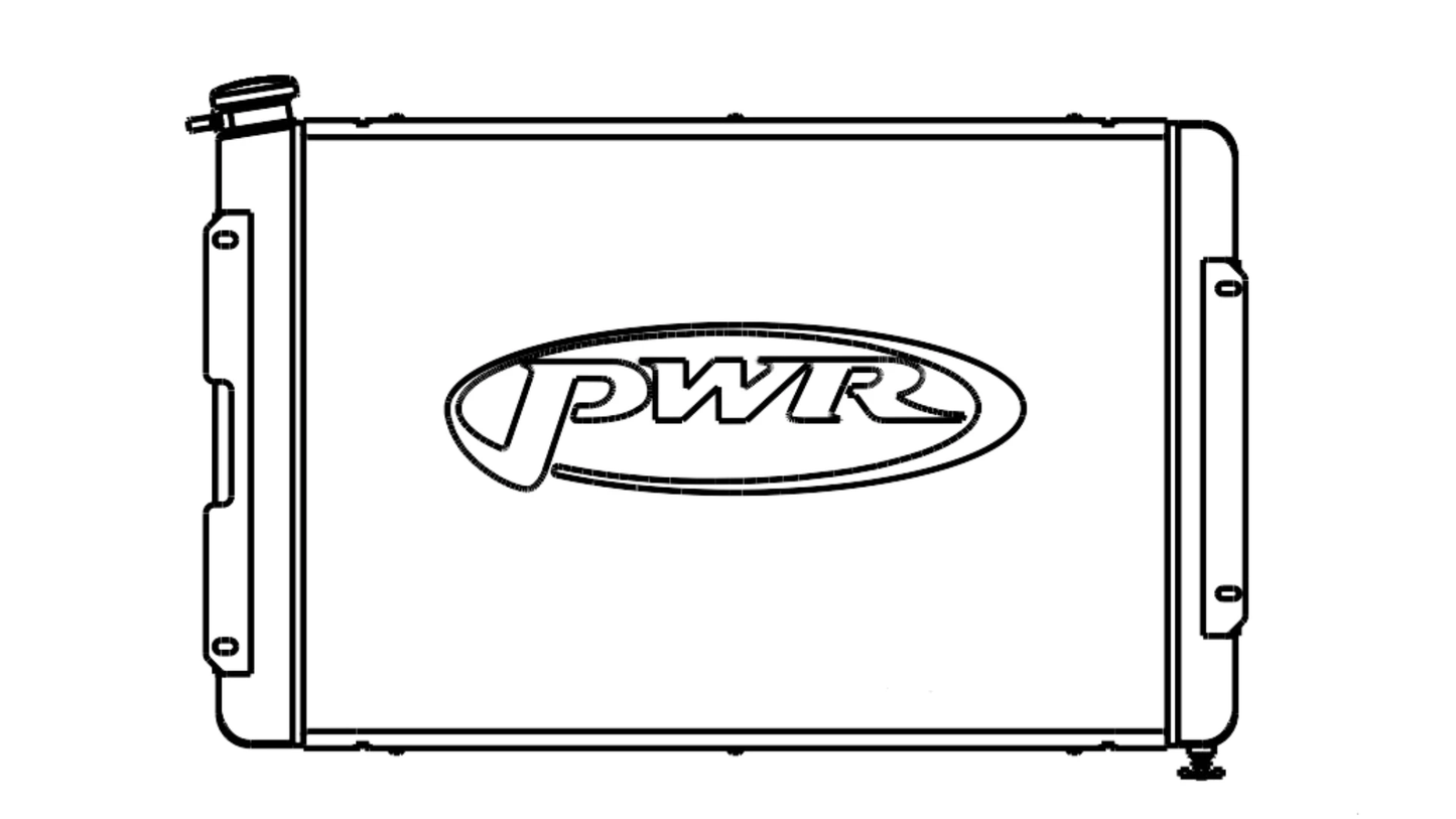 PWR - 55mm Performance Radiator Module (Chevrolet Camaro/Pontiac Firebird 1967-1969 SBC/BBC) W/ Dual 12″ SPAL Brushless Fans