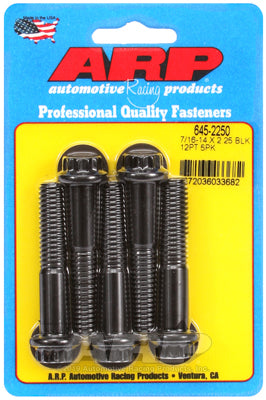 ARP 7/16 Inch -14 x 2.250 12pt 1/2 Wrenching Black Oxide Bolts (5/pkg)