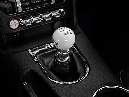 RTR - WHITE SHIFT KNOB - BLACK ENGRAVING (11-14 GT, V6)