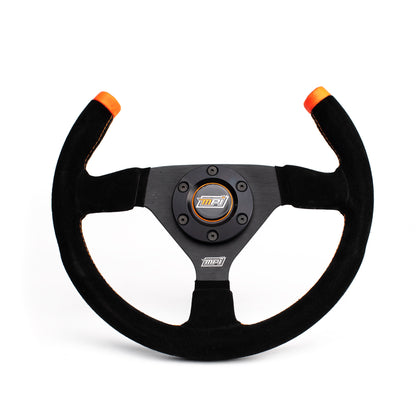 Max Papis Innovations - F-13-Cut Open-Top Flat Suede Steering Wheel