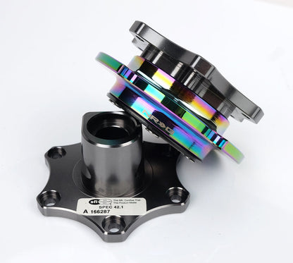 NRG SFI KEY WAY TYPE QUICK RELEASE GUNMETAL-NEO CHROME