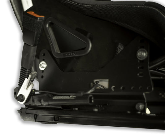 Brey Krause - Passenger side lap belt mounts for side mounts used with OEM sliders