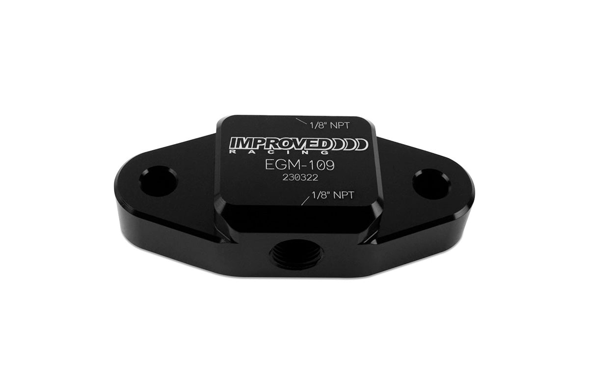 Improved Racing - Oil cooler bypass cover, w/ 2 x 1/8" NPT ports, LS engines