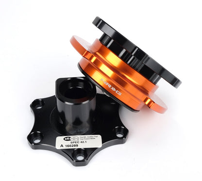 NRG SFI KEY WAY TYPE QUICK RELEASE BLACK-ORANGE