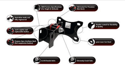 PRP - TUFF MOUNTS TRANSMISSION MOUNTS FOR T56 TRANSMISSIONS LS CONVERSION BMW E36-E46