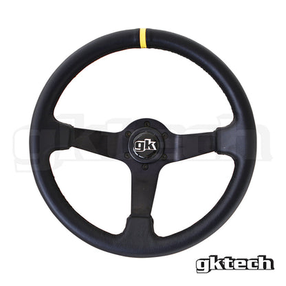 GKTech - STEERING WHEEL 350MM DEEP DISHED LEATHER