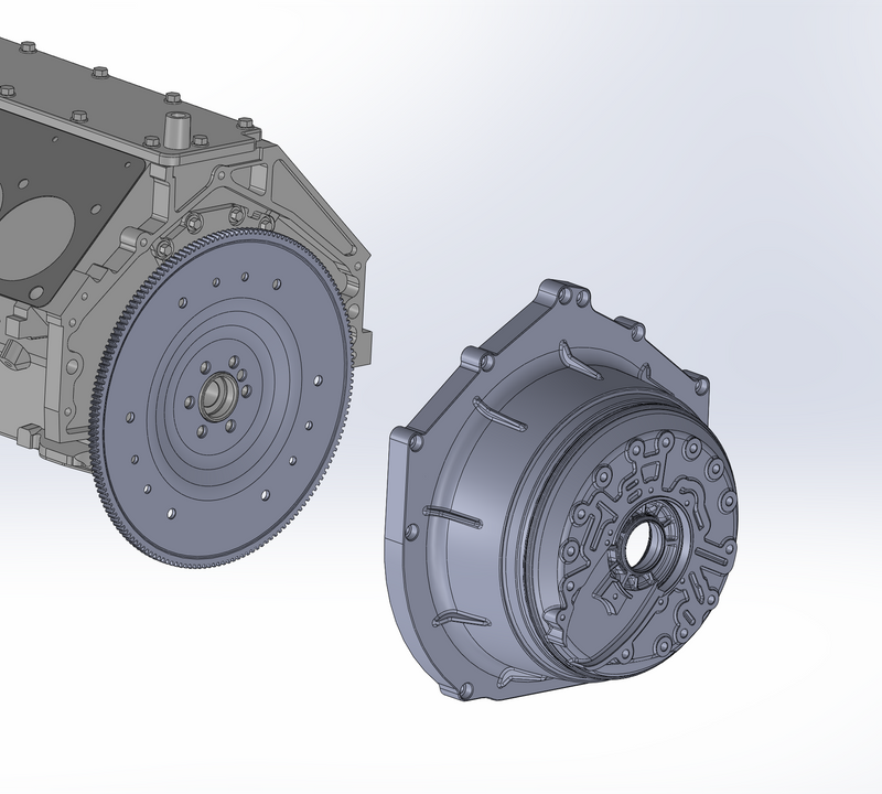 DomiWorks Engineering - CHEVY LS/LT/SB/BB ULTIM8HP BELLHOUSING KIT FOR 8HP 90/95