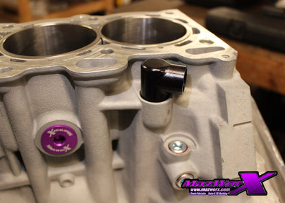 Mazworx - SR20 Breather Adapter, -8AN ORB