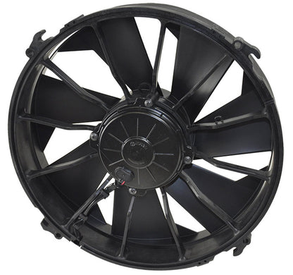 DERALE - 12'' High Output Single RAD Pusher/Puller Fan with Standard Mount Kit - 13-1/8''W x 13-1/8''H x 3-1/2''D (16924)