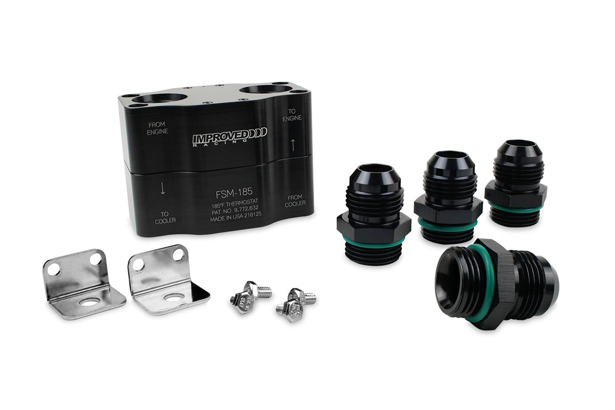 Improved Racing - Flow Series Motorsport remote inline oil thermostat, 215F