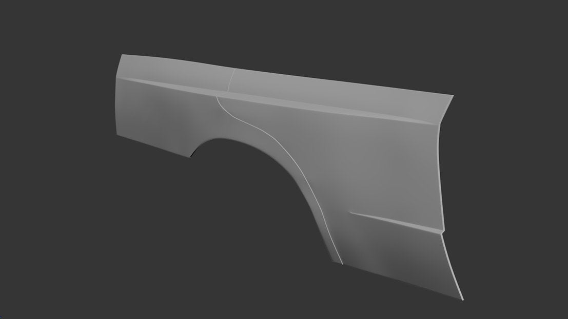 Big Duck Club - BMW E30 Sedan Rear Overfender - M3 Style (50mm)