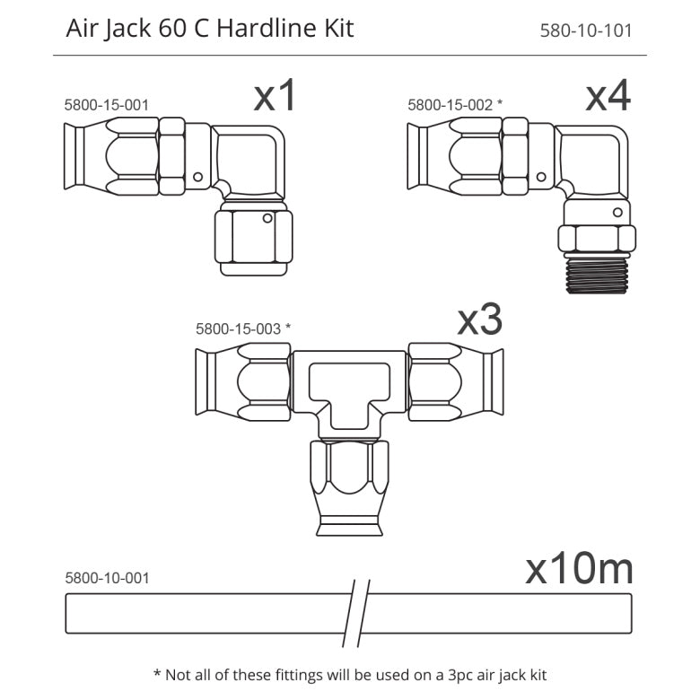 Nuke Performance - Air Jack Hardline Kit