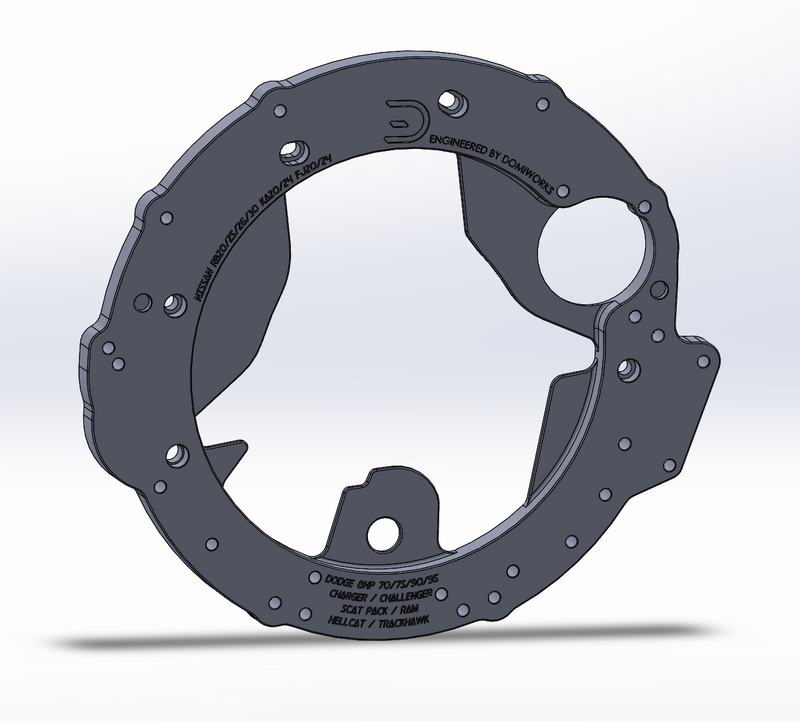 DomiWorks Engineering - NISSAN RB/KA TO DODGE 8HP 70/75/90/95 CHARGER CHALLENGER SCAT PACK RAM HELLCAT TRACKHAWK ADAPTER KIT