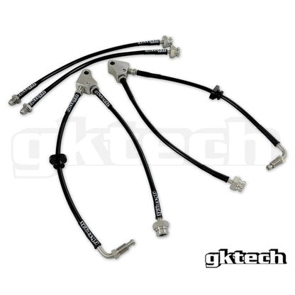 LINHAS DE FREIO TRANÇADAS GKTech - R33 GTS-T (R33BRAKELINECOMBO) 