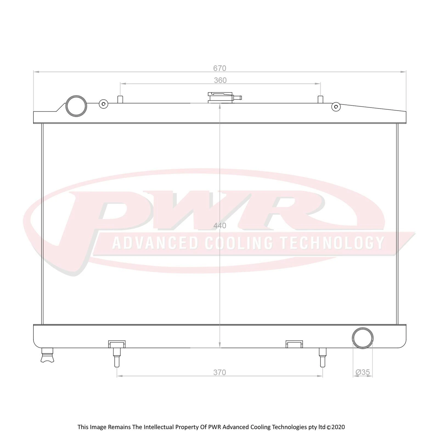 PWR - 55mm Performance Radiator (Nissan Silvia 180SX S13 SR20/DET 90-94)