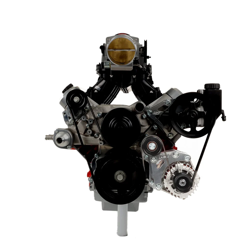 ICT Billet - LS3 Corvette Billet Low Mount Alternator Bracket Kit w/ Pulley