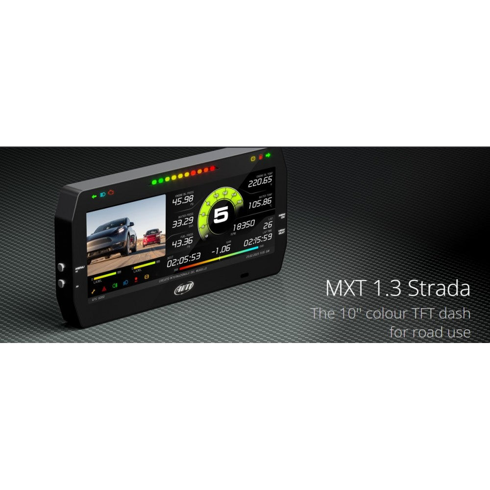 AiM - AiM MXT 1.3 10" Color TFT Strada W/ Street Icons