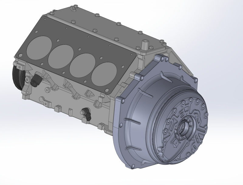 DomiWorks Engineering - CHEVY LS/LT/SB/BB ULTIM8HP BELLHOUSING KIT FOR 8HP 90/95