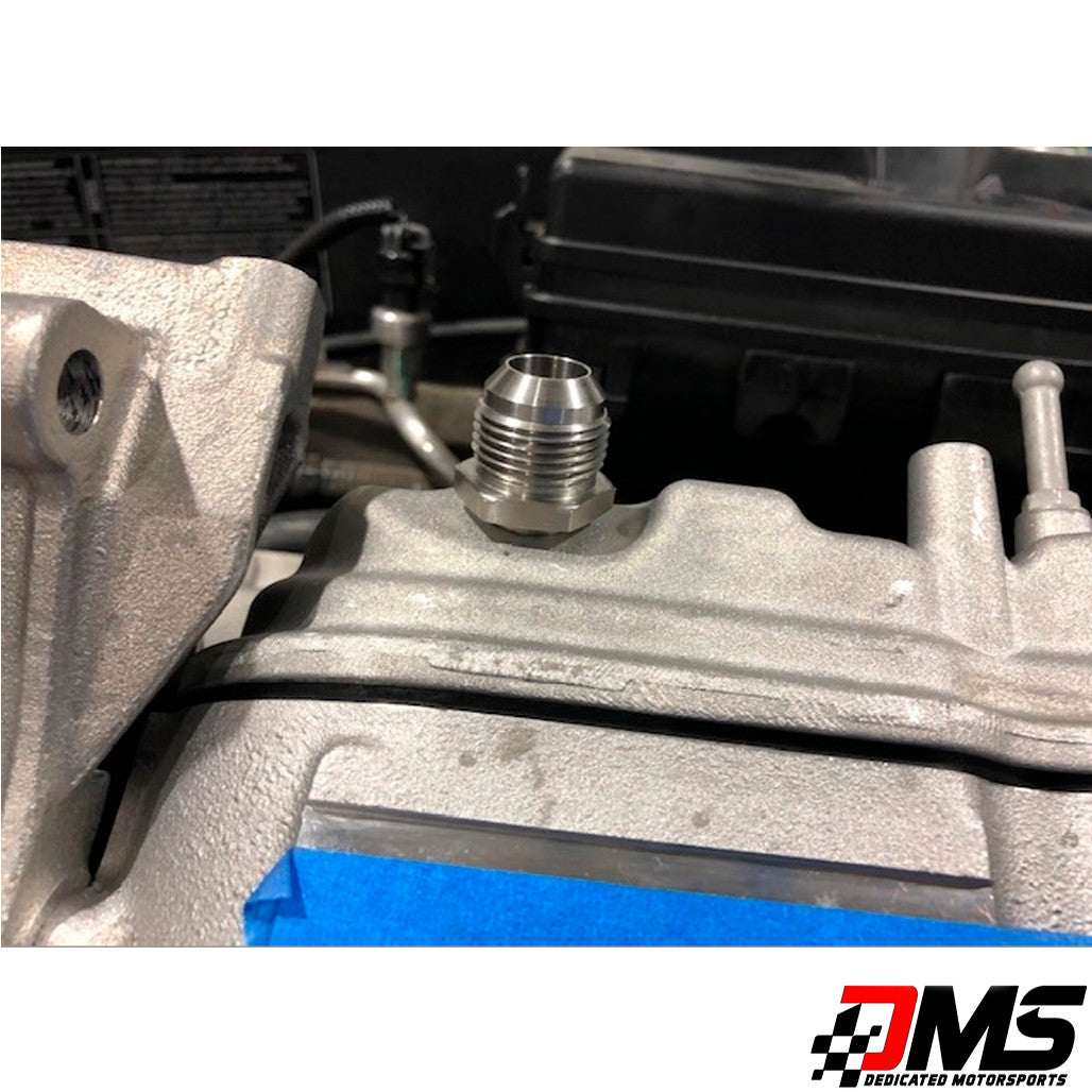 Dedicated Motorsports - LS Stainless drill in -10an Valve Cover Fitting