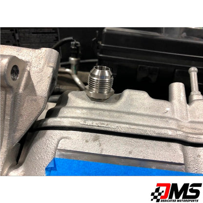 Dedicated Motorsports - LS Stainless drill in -10an Valve Cover Fitting