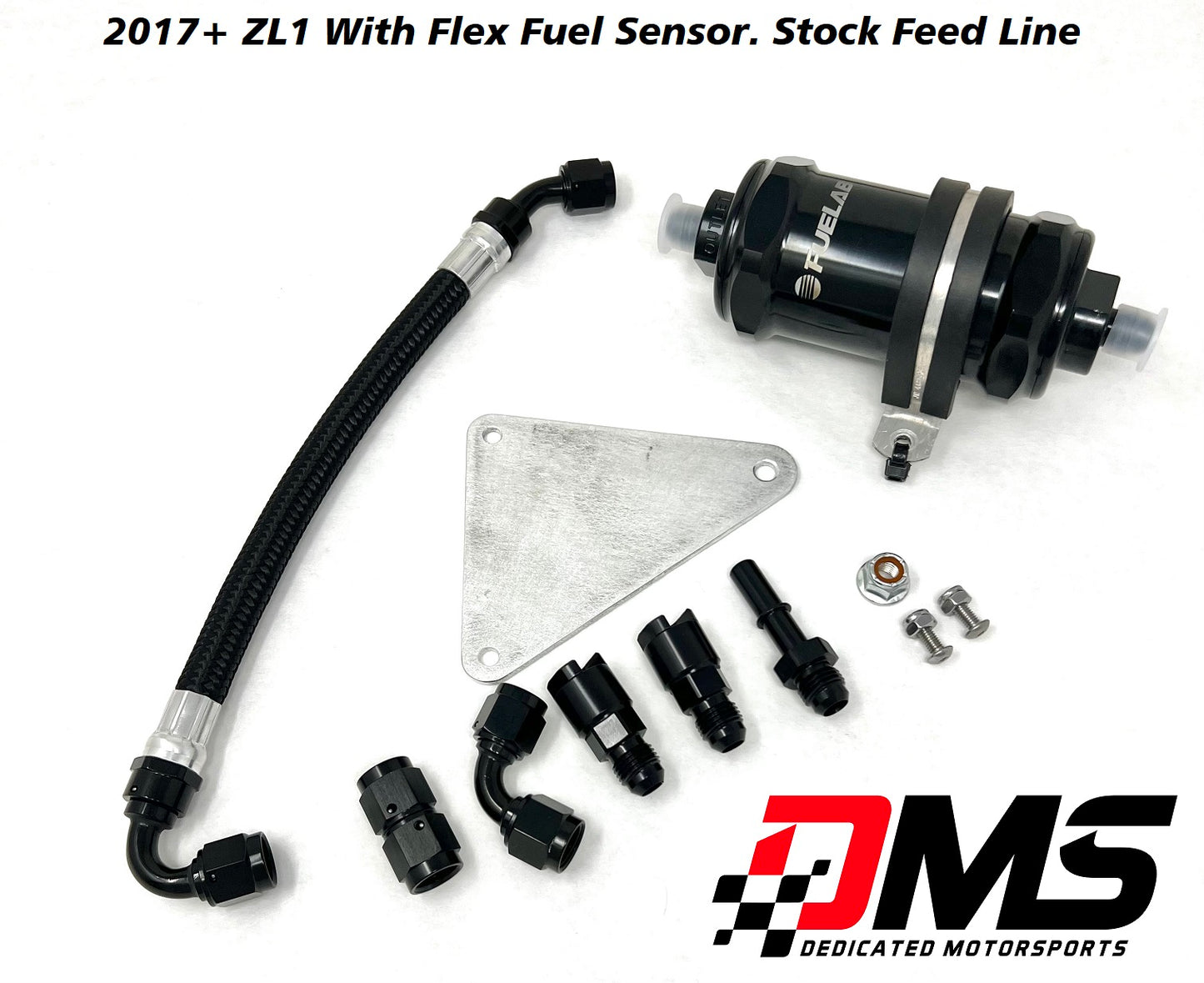 Dedicated Motorsports - Camaro ZL1 6 Micron Fuel Filter Kit with Stock Feed Line