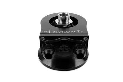 Improved Racing - Oil cooler adapter sandwich plate for Gen 1-2 SBC & Mk. 1-6 BBC Engines, -180F thermostat, -8AN male ports