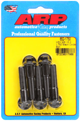 ARP 3/8-16 x 1.750 Hex Black Oxide Bolts (Pack of 5)