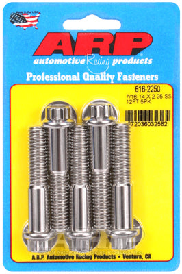 ARP 7/16in-14 x 2.250 12pt SS Bolts (5/pkg)