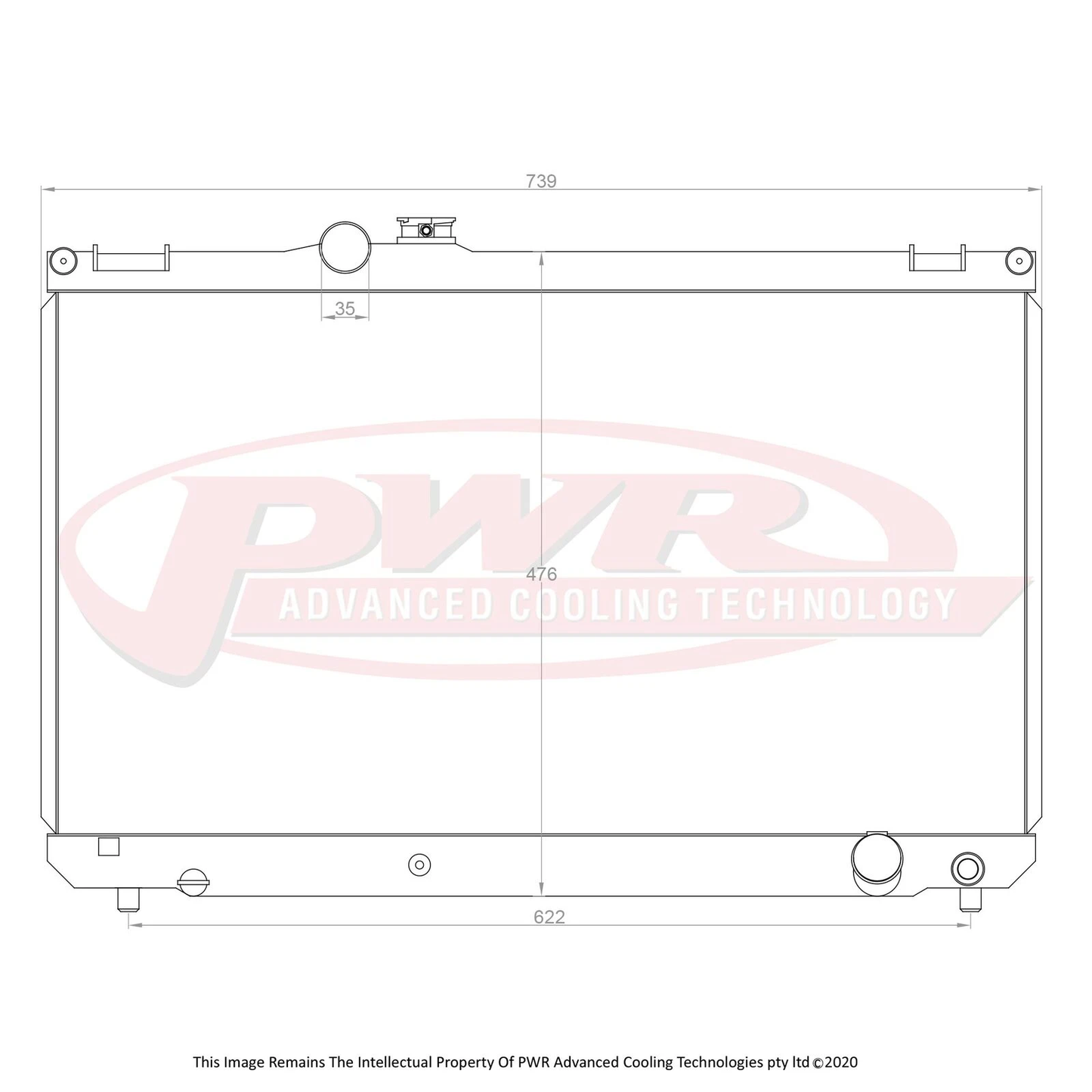 PWR - 42mm Performance Radiator (Toyota Chaser JZX100 96-01)