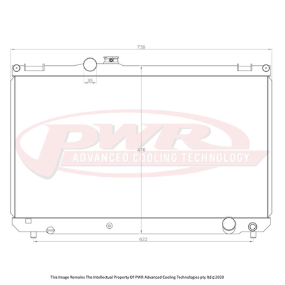 PWR - 42mm Performance Radiator (Toyota Chaser JZX100 96-01)