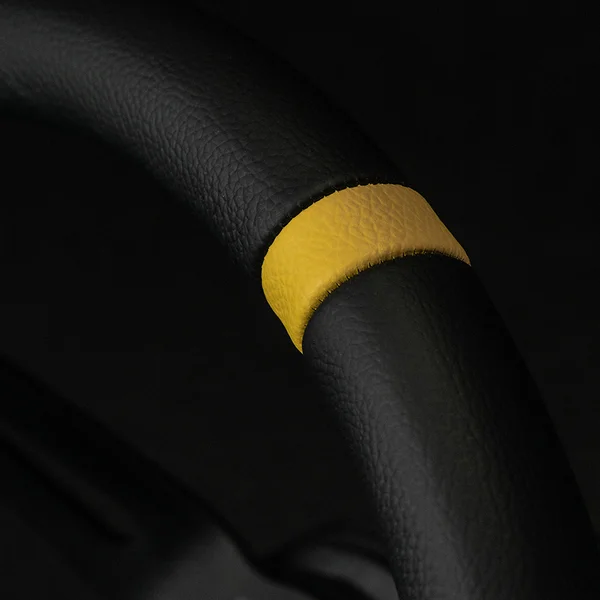 MOMO MOD.08 330 Diam 88 Dish Blk Leather Blk Spokes 1 Stripe