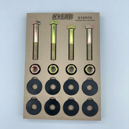K-Fab Eccentric Lockout Kit for Nissan 240sx S14, Silvia S15, Skyline R33/R34