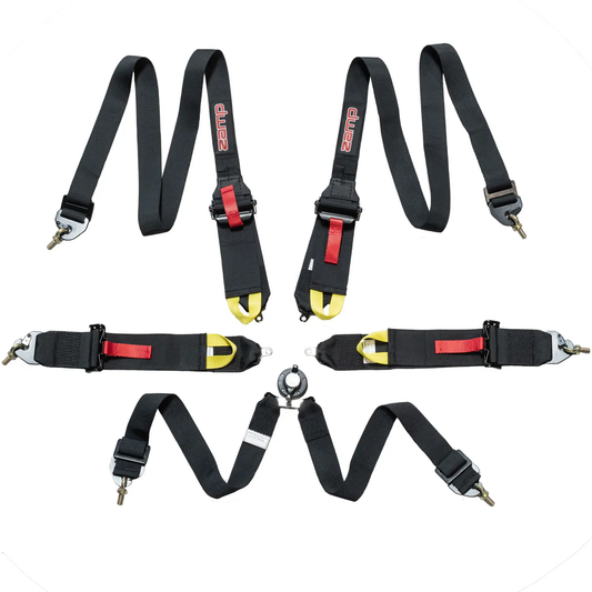 Zamp Race Seat Harness Black 3/2 Shoulder 3 6 Point Pull Up (In) FIA 8853-2016